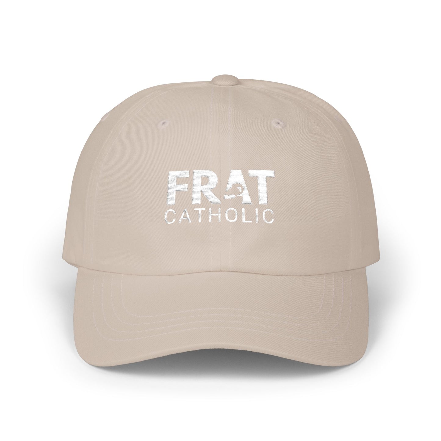Frat Catholic Classic Dad Cap - Trendy Casual Hat for College Students and Fraternity Members