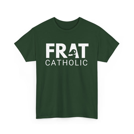 Frat Catholic Green Comfortable Unisex Heavy Cotton Tee