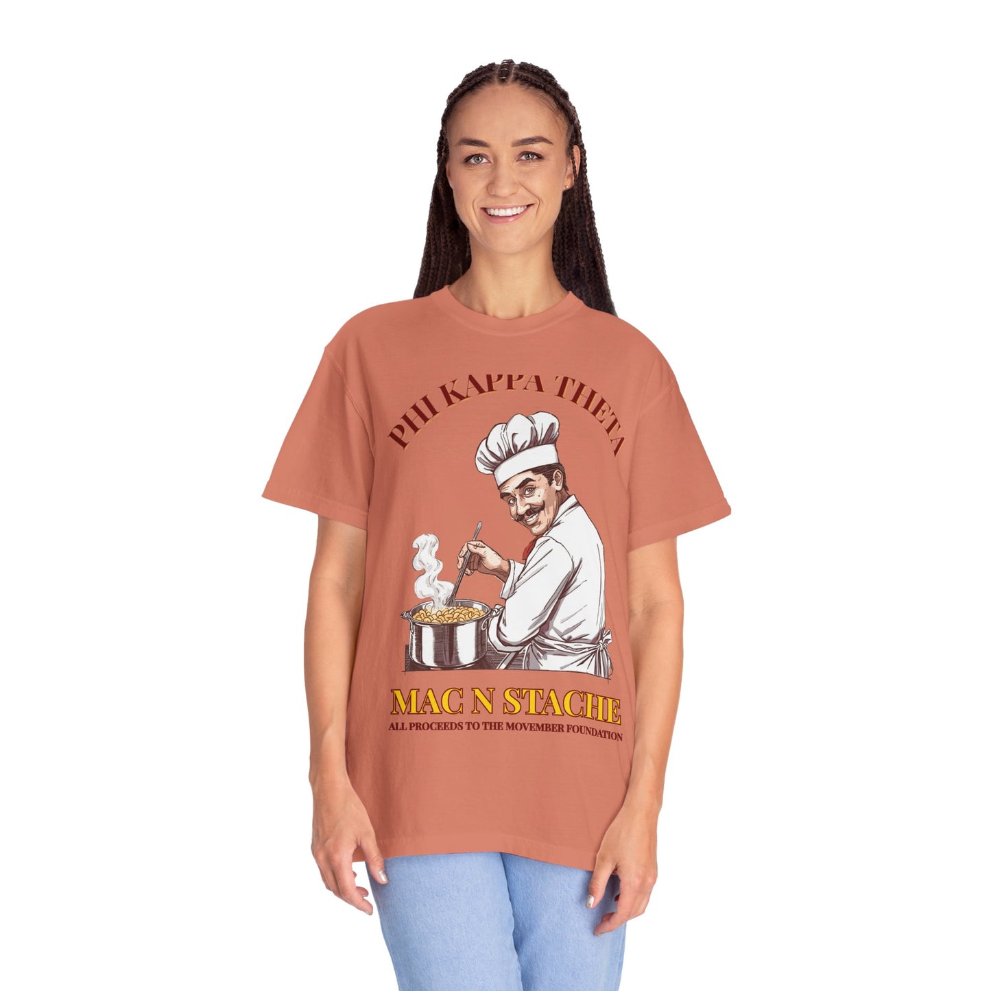 Chef Graphic T-Shirt — "Mac N Stache" Vintage Pasta Chef Tee