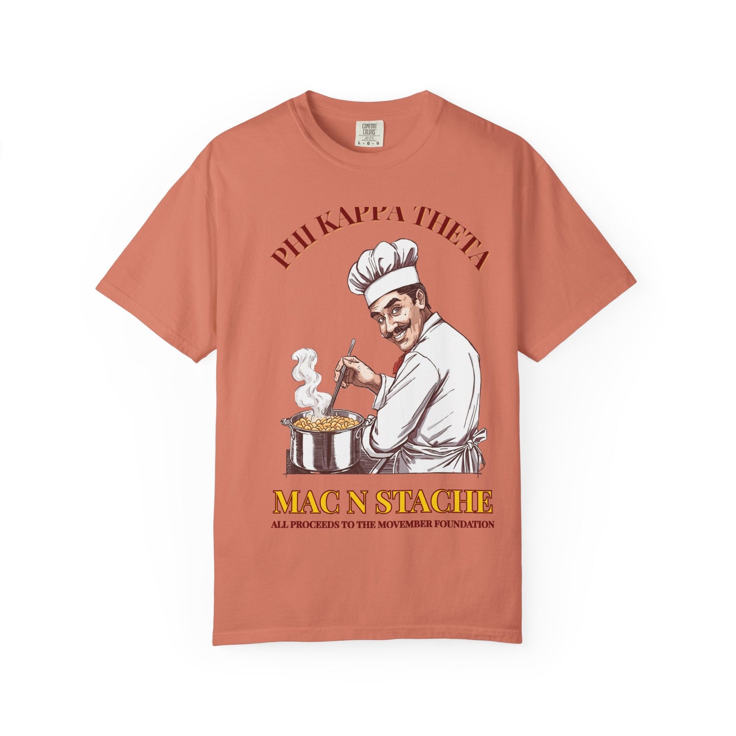 Chef Graphic T-Shirt — "Mac N Stache" Vintage Pasta Chef Tee
