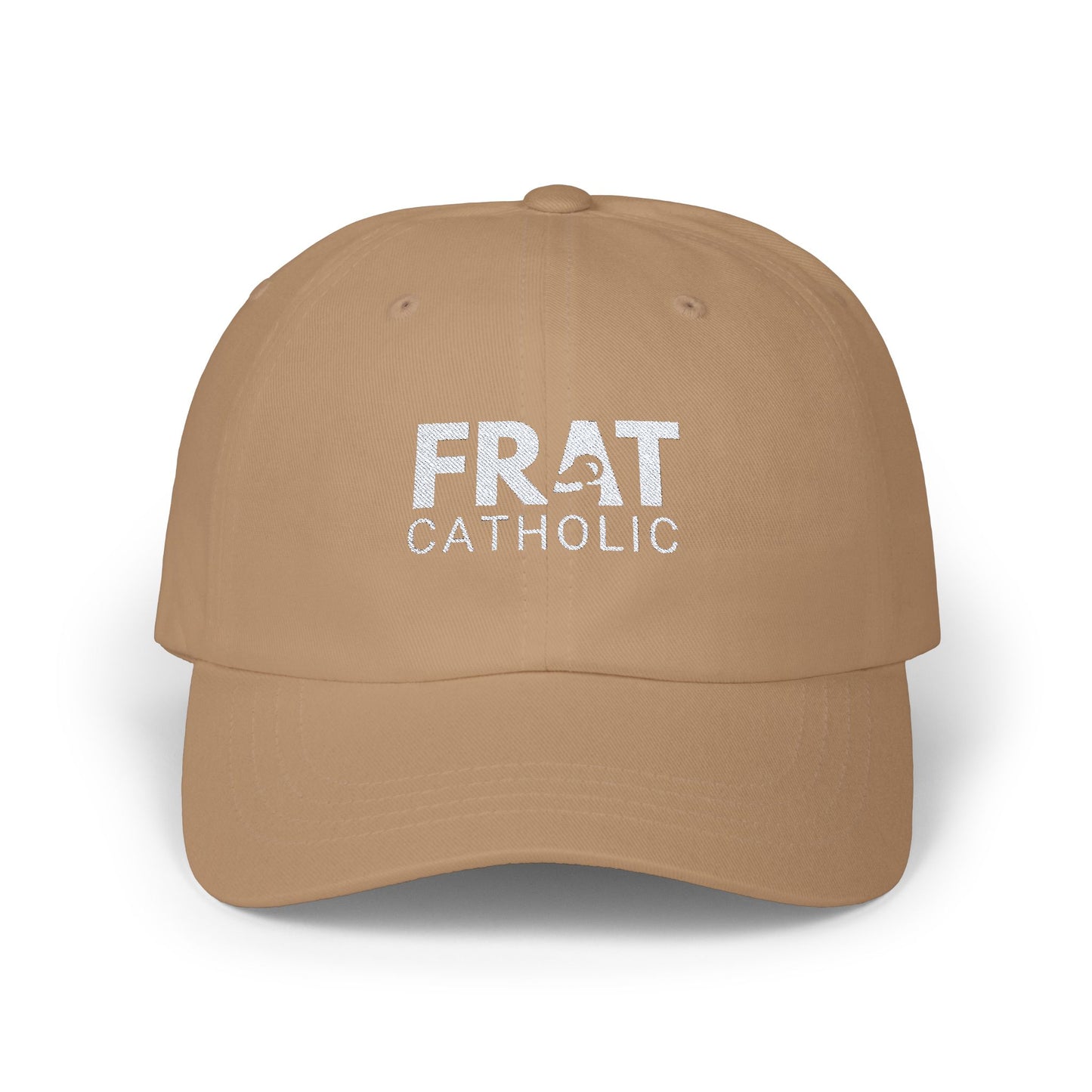 Frat Catholic Classic Dad Cap - Trendy Casual Hat for College Students and Fraternity Members