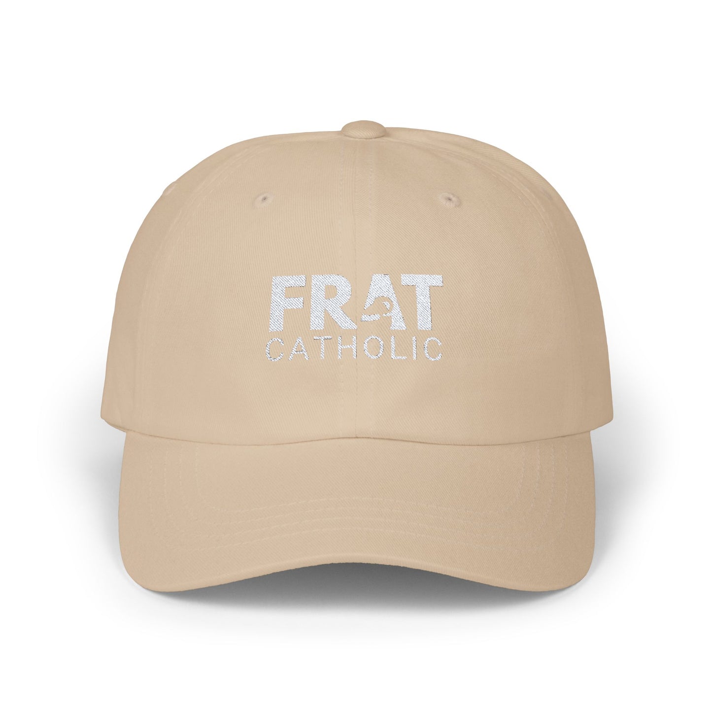 Frat Catholic Classic Dad Cap - Trendy Casual Hat for College Students and Fraternity Members