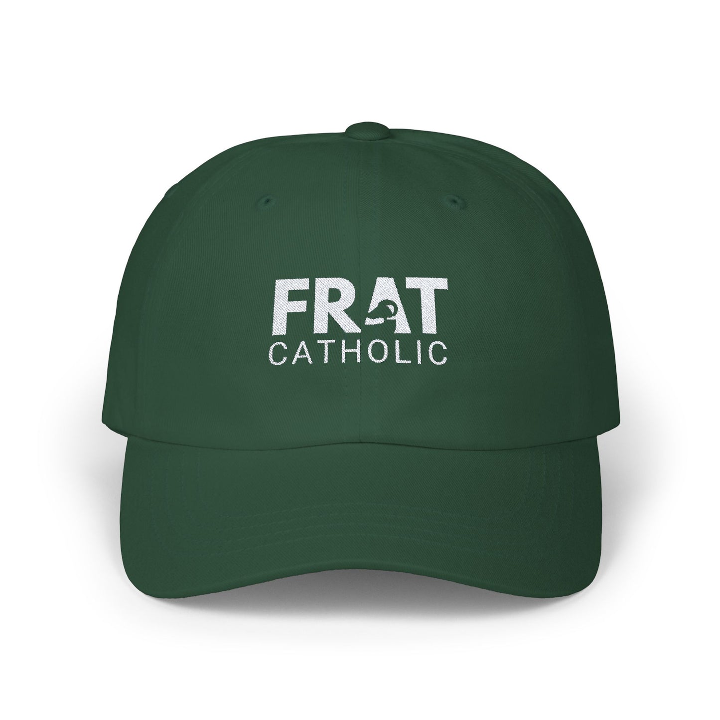 Frat Catholic Classic Dad Cap - Trendy Casual Hat for College Students and Fraternity Members