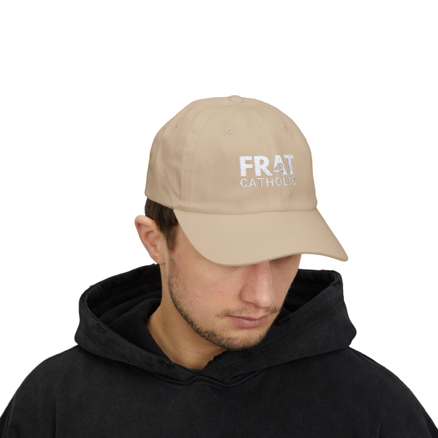 Frat Catholic Classic Dad Cap - Trendy Casual Hat for College Students and Fraternity Members