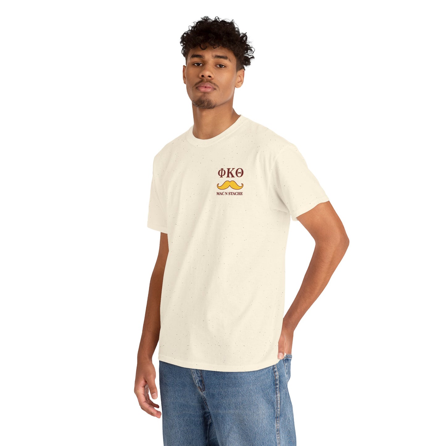 Phi Kap Mac N Stache Unisex Heavy Cotton Tee