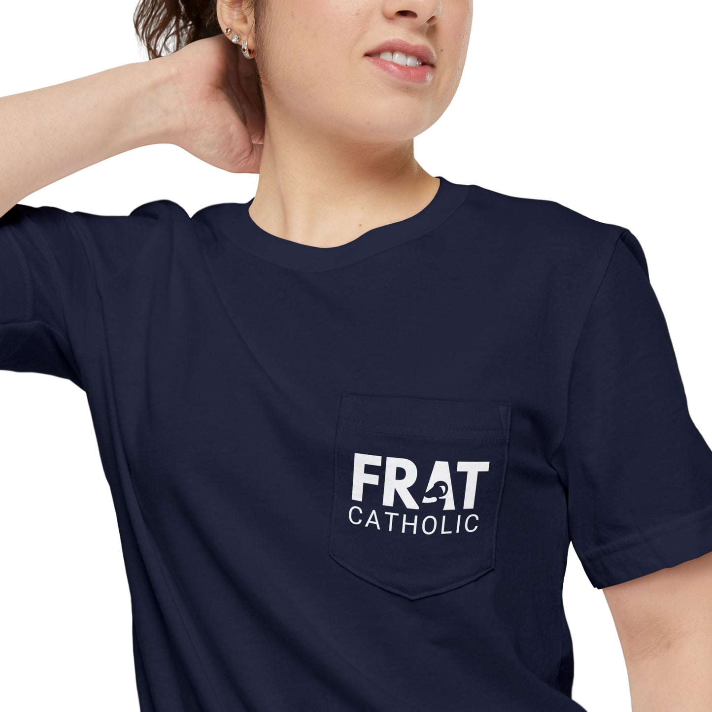 Frat Catholic Casual Unisex Pocket T-Shirt for Everyday Comfort