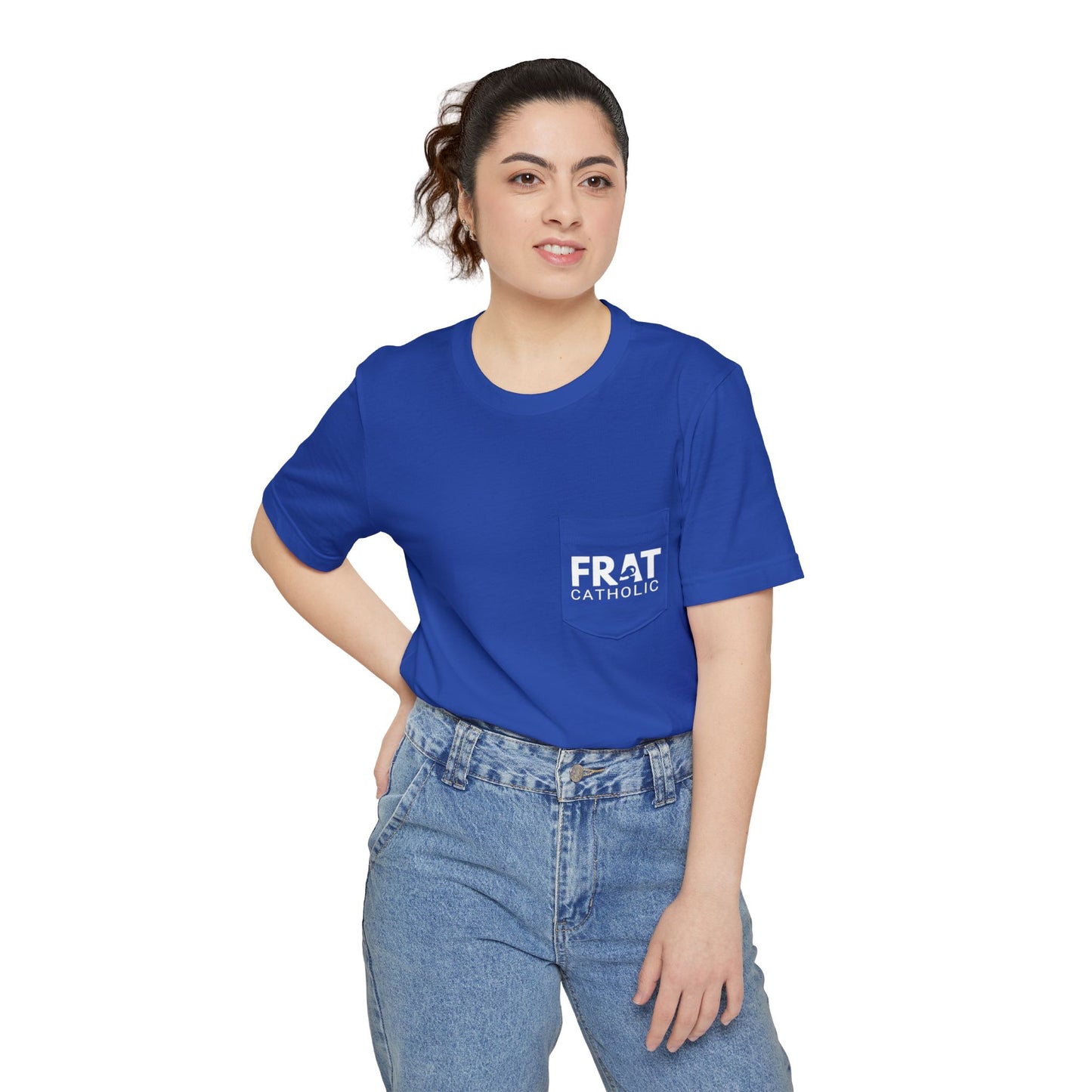 Frat Catholic Casual Unisex Pocket T-Shirt for Everyday Comfort