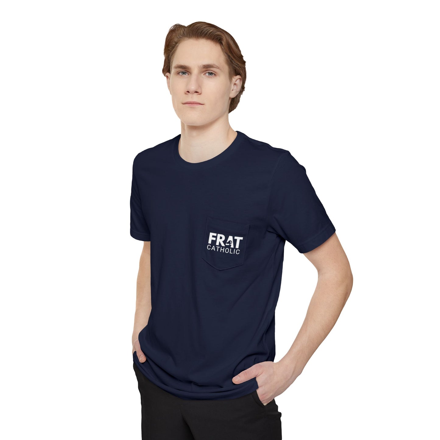 Frat Catholic Casual Unisex Pocket T-Shirt for Everyday Comfort