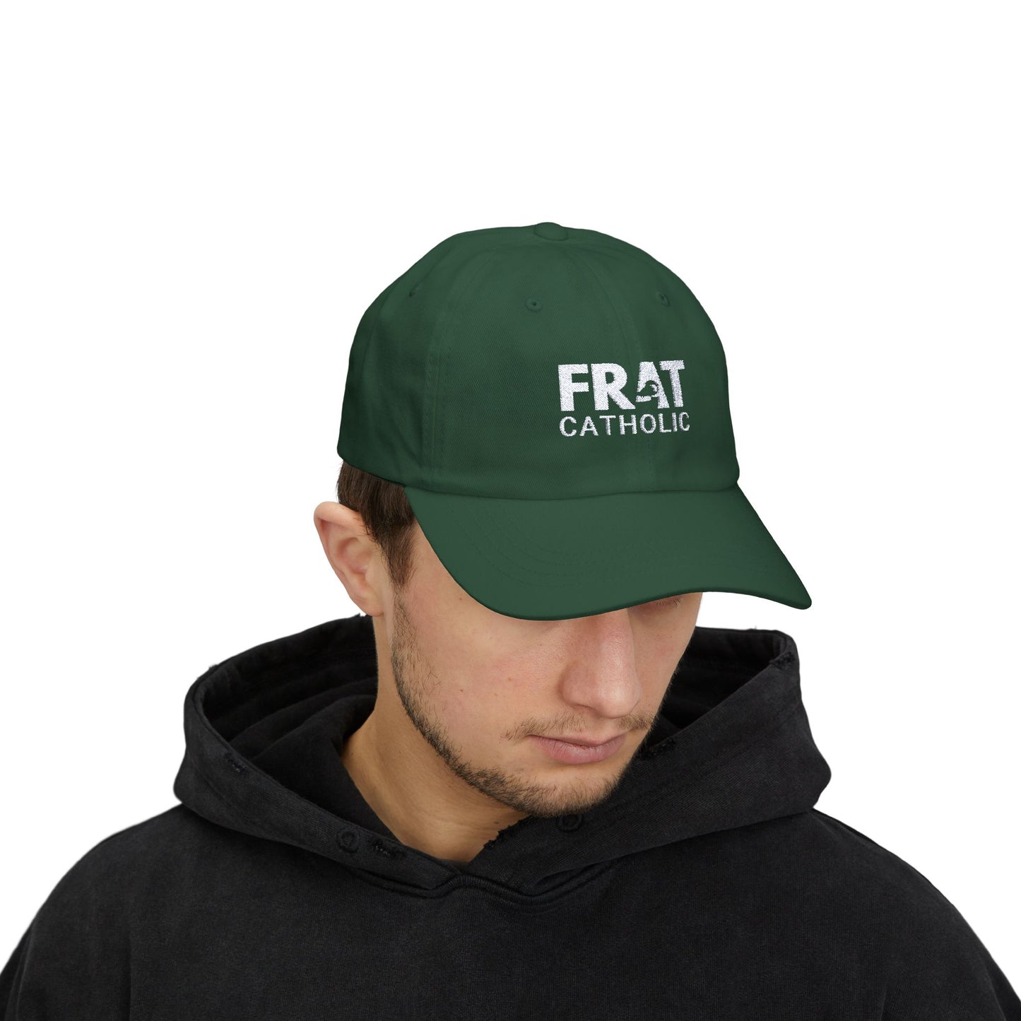 Frat Catholic Classic Dad Cap - Trendy Casual Hat for College Students and Fraternity Members